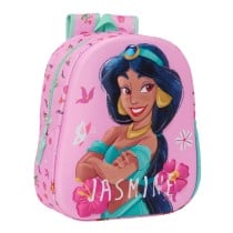 Kinderrucksack 3D Disney Princess Jasmine Rosa 27 x 33 x 10 cm