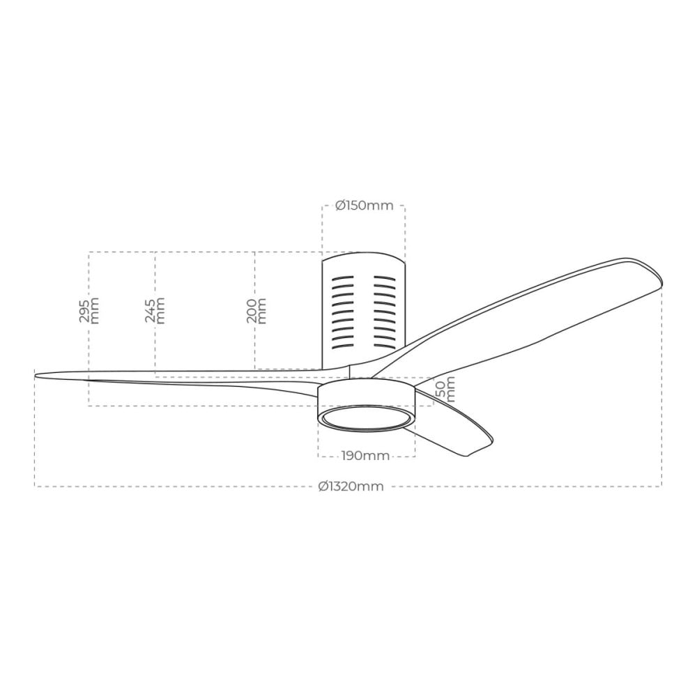 Ceiling Fan with Light EDM 33825 Kara 30 W 2190 Lm