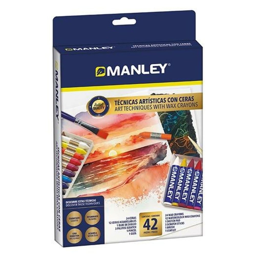 Set de peinture Manley Multicouleur Crayons gras de couleur (6 Unités)