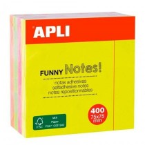 Haftnotizen Apli Funny Bunt 75 x 75 mm (48 Stück)