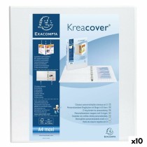 Ringbuch Exacompta Kreacover Weiß A4+ Anpassbar (10 Stück)