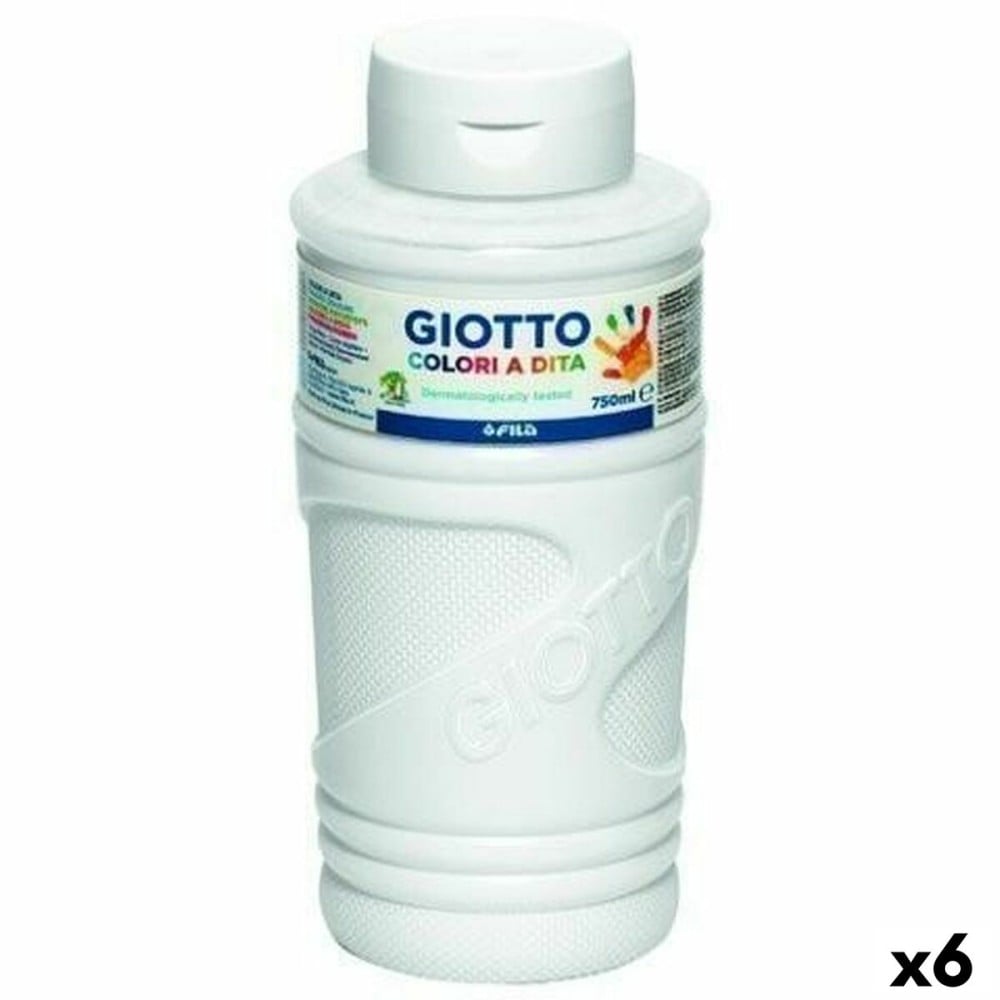 Fingerfarbe Giotto Weiß 750 ml (6 Stück)