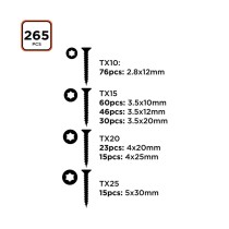 Kit de vissage Black & Decker Torx 265 Pièces