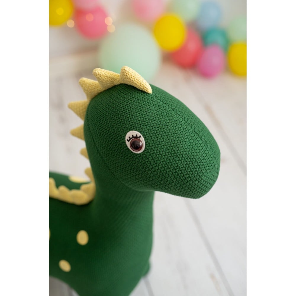 Fluffy toy Crochetts AMIGURUMIS MAXI Green Dinosaur 78 x 103 x 29 cm