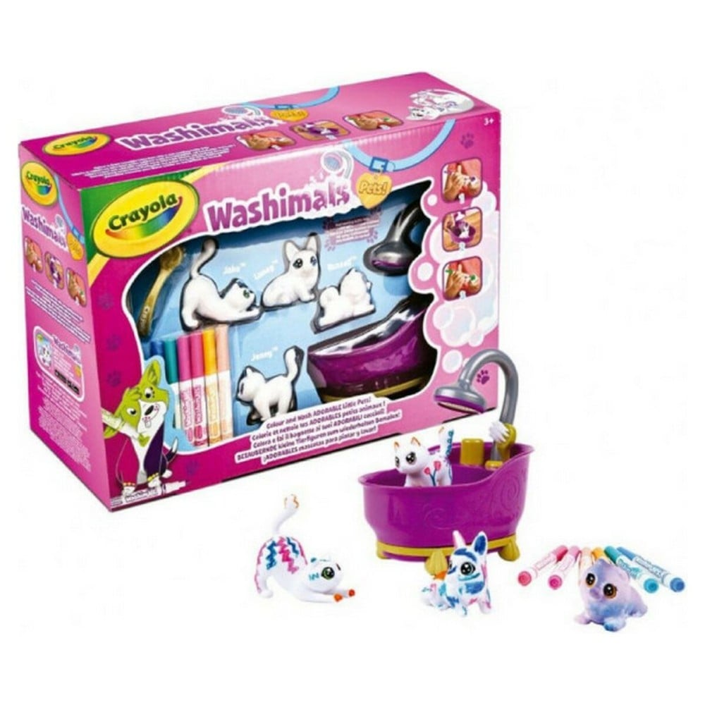 Playset Washimals Pets Crayola 74-7453 Badewanne 6 Stücke