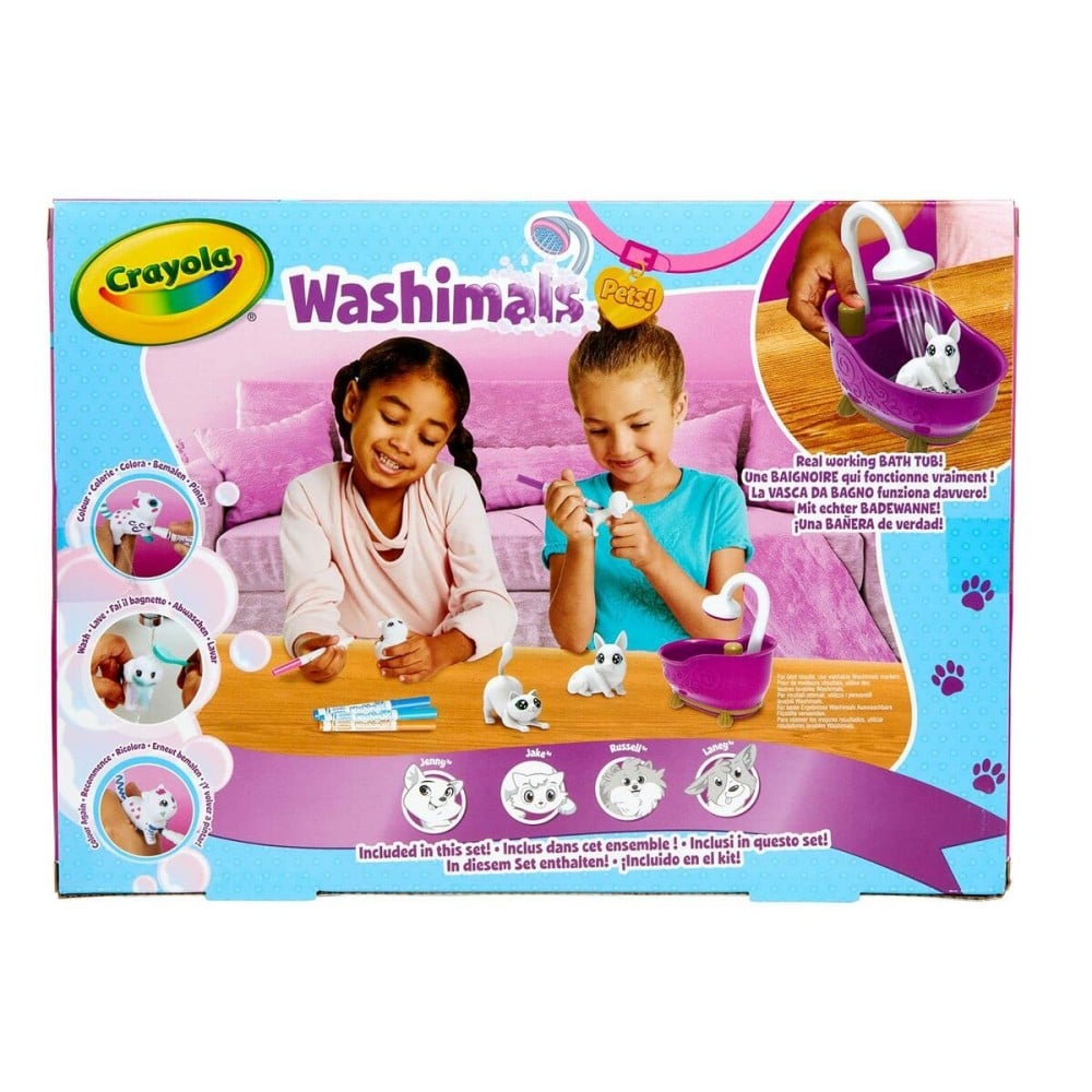 Playset Washimals Pets Crayola 74-7453 Badewanne 6 Stücke