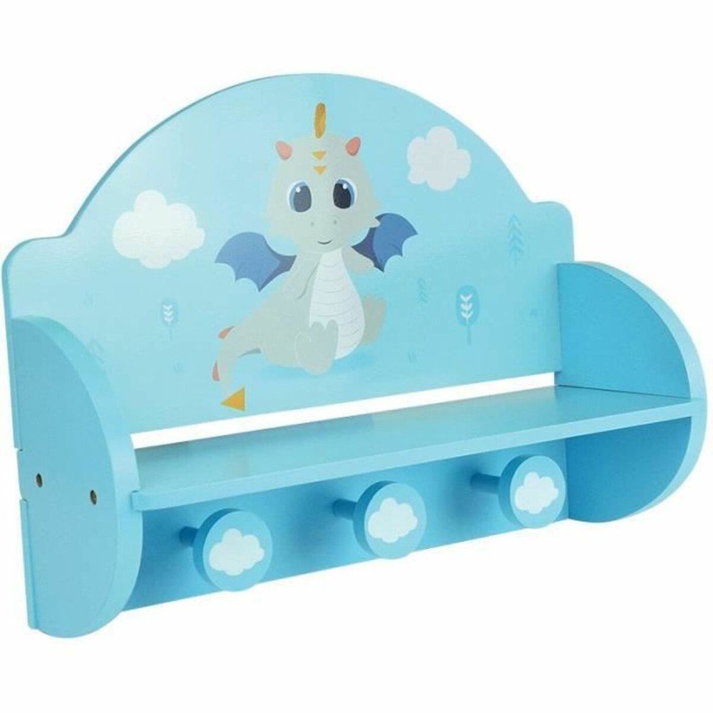 Portemanteau Fun House Bleu Bois MDF (33 x 46 x 15 cm)