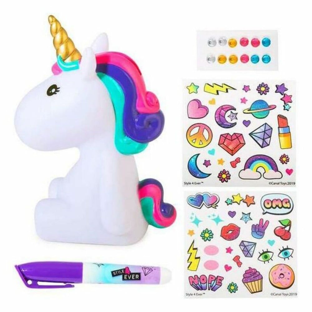 Illuminated Unicorn DIY Unicorn Canal Toys OFG 106 White Aluminium Plastic