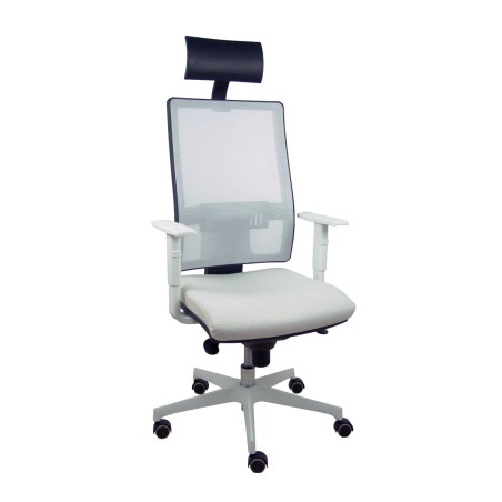 Chaise de Bureau avec Appui-tête Horna P&C 0B4BRPC Blanc