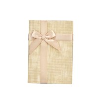 Set dekorativer Karten Pincello 139 Beige Pappe Streifen Schleife 3 Stücke