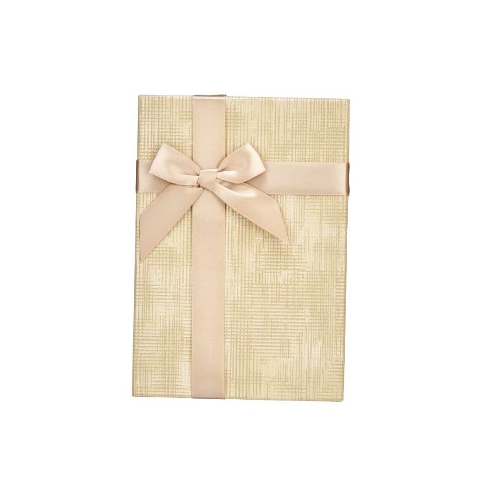 Set dekorativer Karten Pincello 139 Beige Pappe Streifen Schleife 3 Stücke