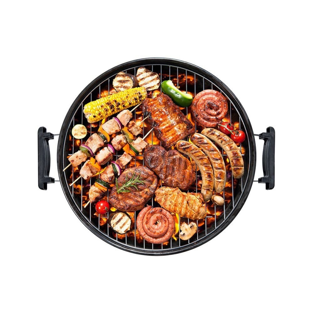 Kohlegrill mit Deckel und Rädern EDM 73834 Schwarz Eisen Ø 44 x 70 cm