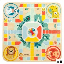 Parchís and Oca Board Woomax Zookabee 30 x 3 x 30 cm Children's animals (6 Units)