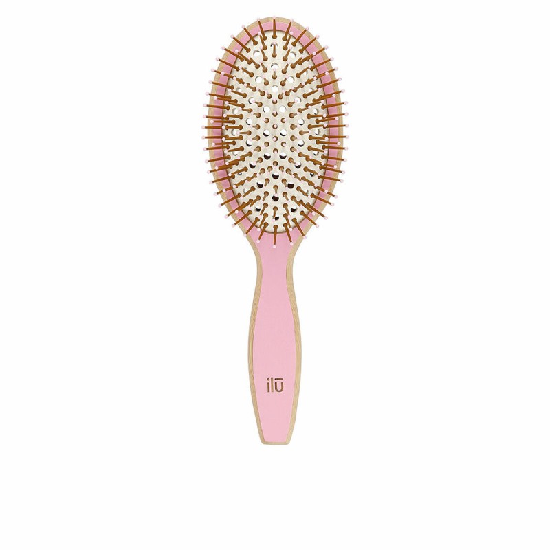 Detangling Hairbrush Ilū Bamboom Pink Oval