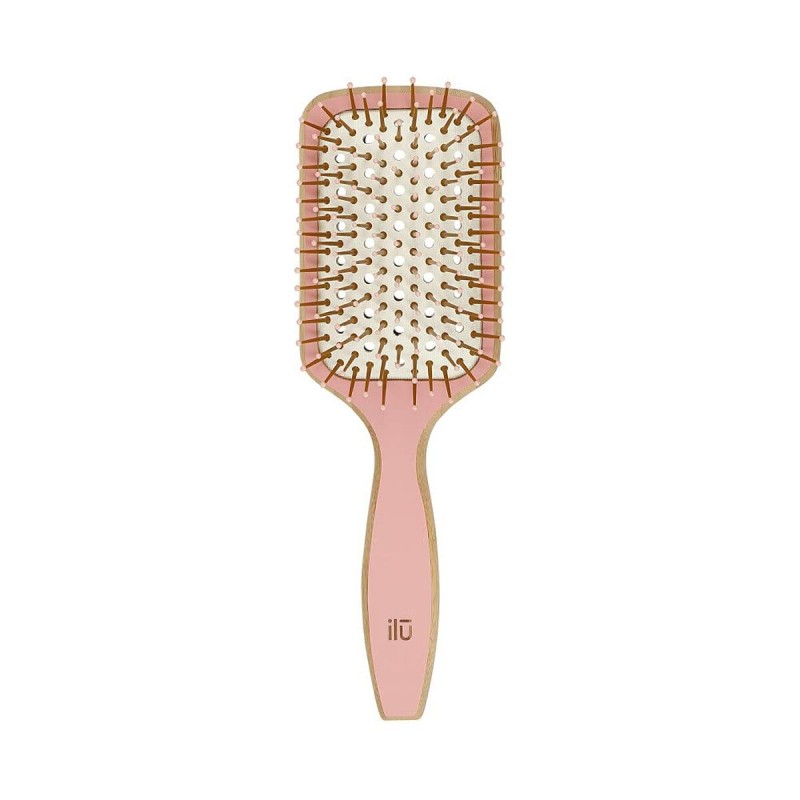 Detangling Hairbrush Ilū Bamboom Squared Pink