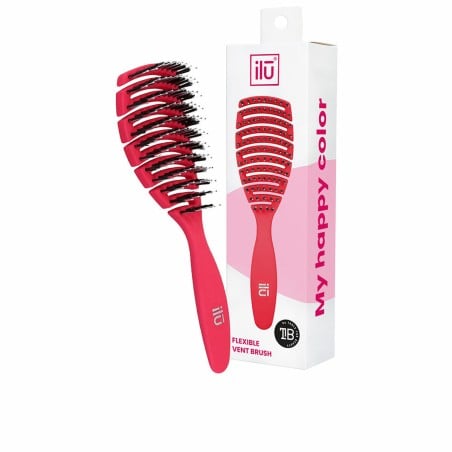 Detangling Hairbrush Ilū Flexible Vent Pink Rose