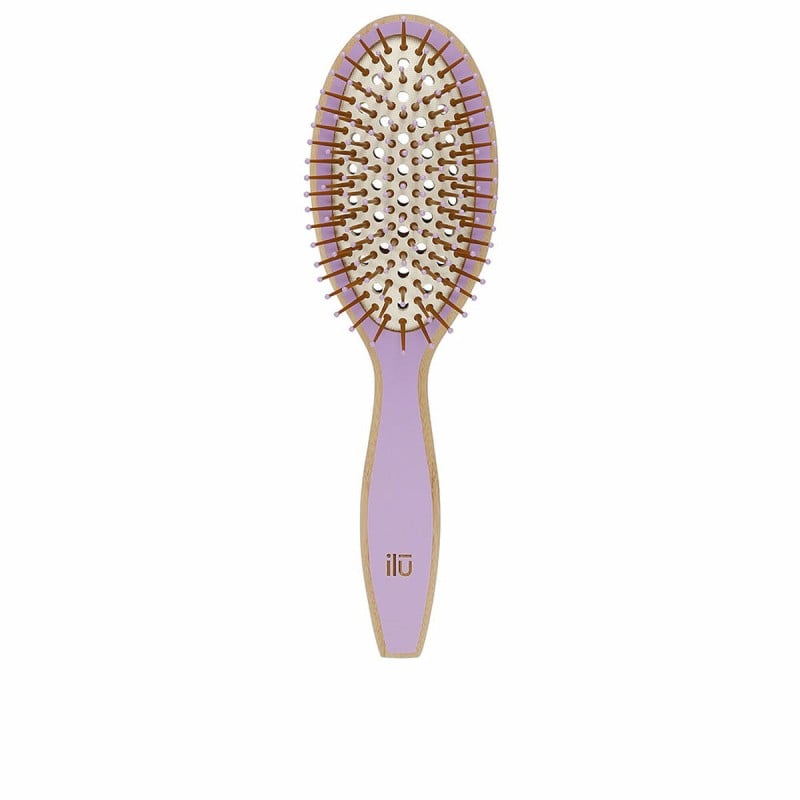 Detangling Hairbrush Ilū Bamboom Purple Medium Oval