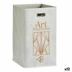 Korb Berilo Art Nouveau Weiß Gold Pappe 60 L 35 x 57 x 35 cm (12 Stück)