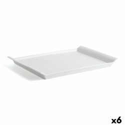 Plat à Gratin Quid Gastro Fresh Rectangulaire Céramique Blanc (36 x 25 cm) (6 Unités)