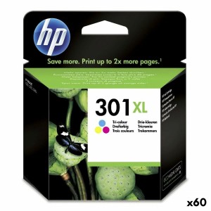 Original Ink Cartridge HP 301XL Tricolour (60 Units)