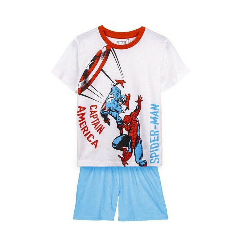 Pyjama Enfant The Avengers Gris Bleu Blanc