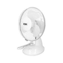 Table Fan EDM 33962 White 25 W Ø 23 x 36 cm