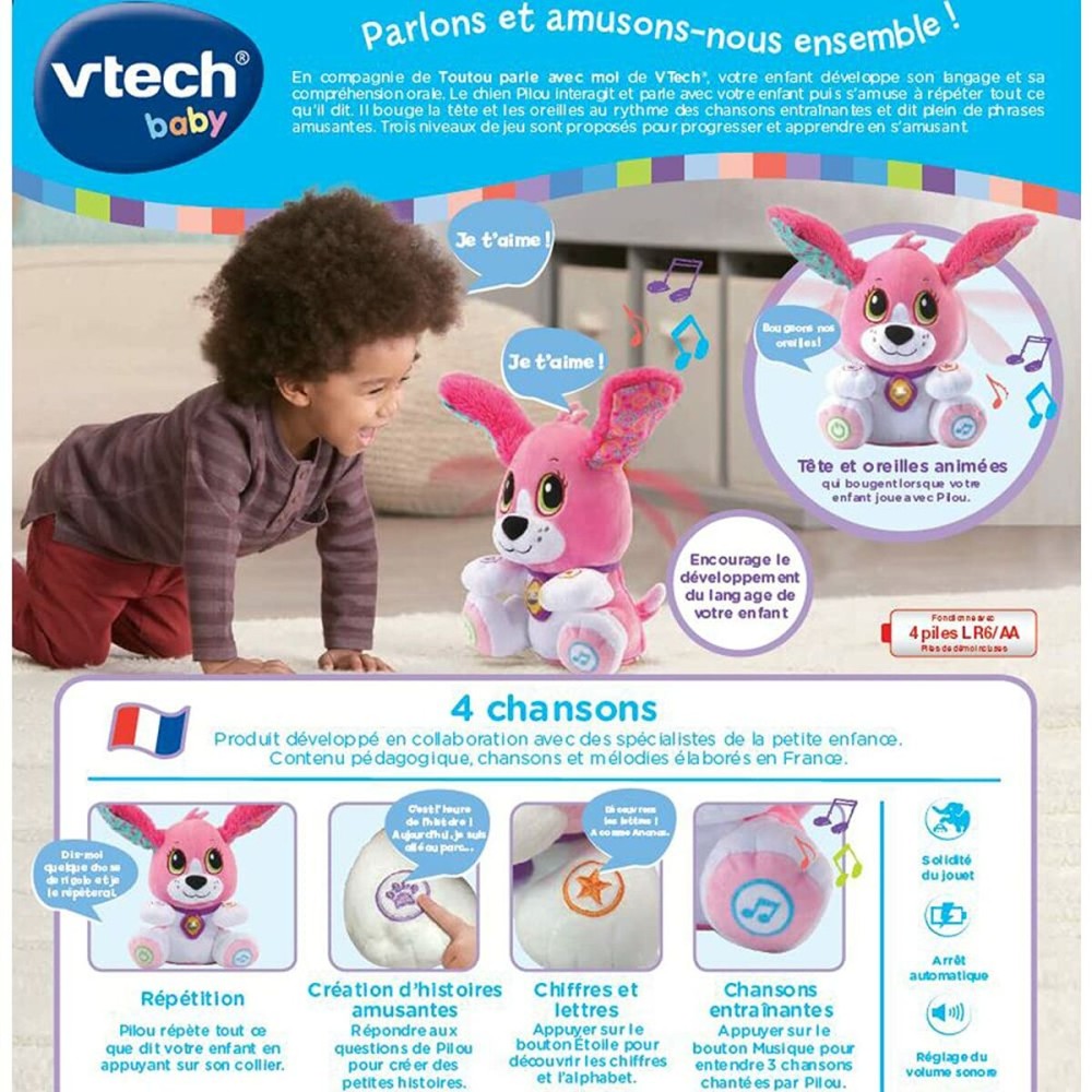 Peluche sonore Vtech Baby Doggie Talk to me (FR) Chien