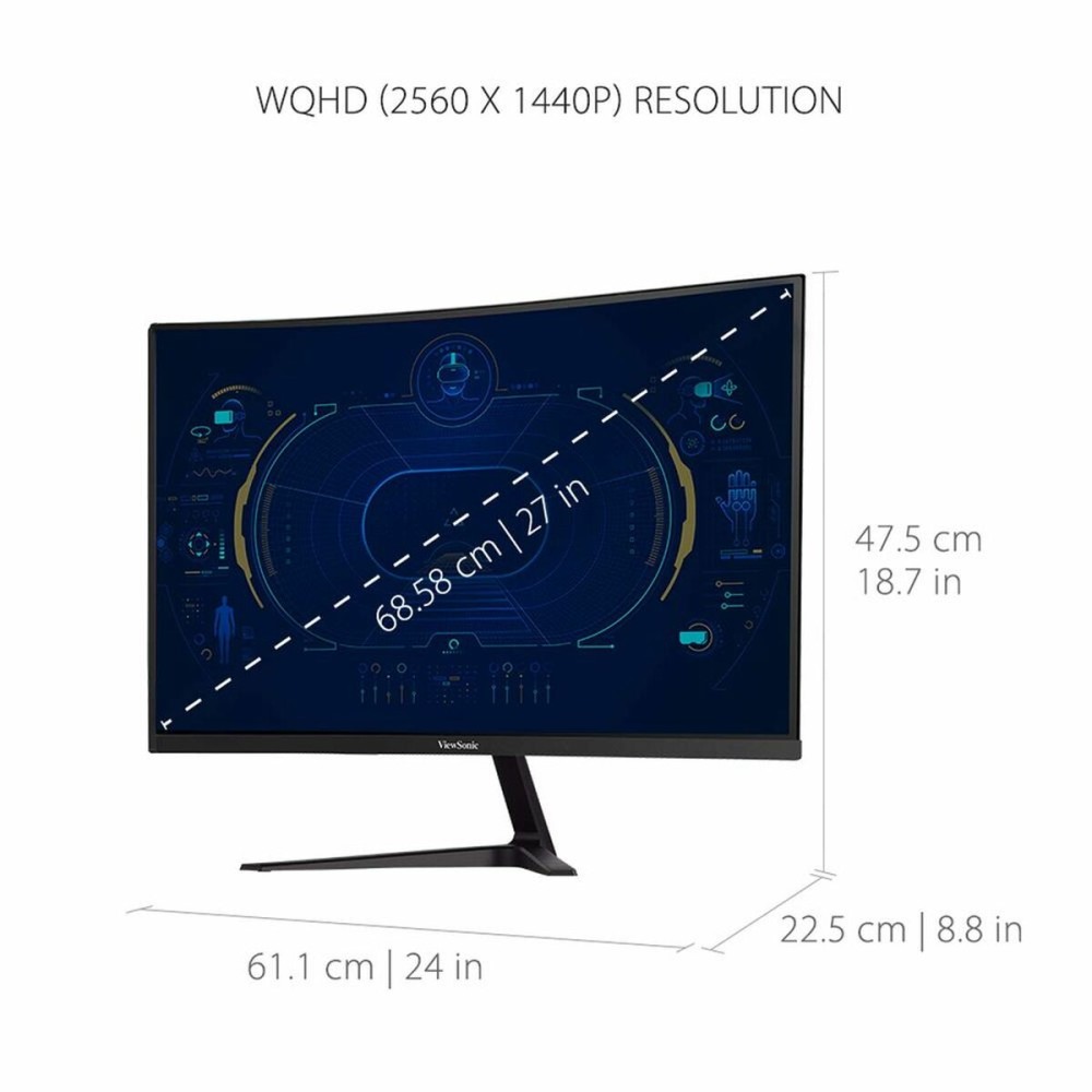 Écran ViewSonic VX2718-2KPC-MHD 27" LED Courbe 165 Hz VA Flicker free