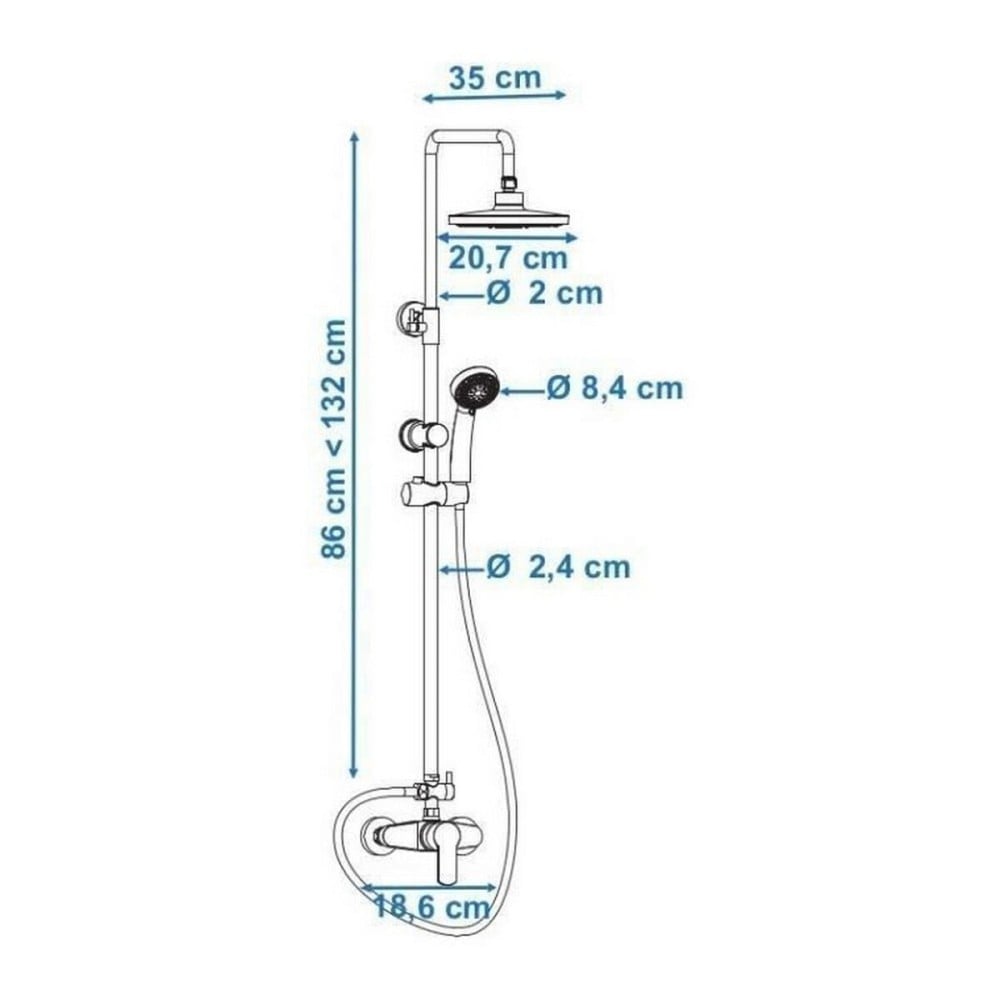 Colonne de douche Rousseau Shenti Acier inoxydable ABS