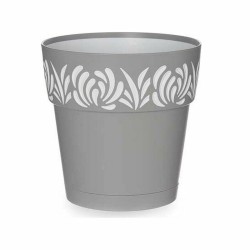 Pot auto-arrosant Stefanplast Gaia Gris 15 x 15 x 15 cm Blanc Plastique (12 Unités)