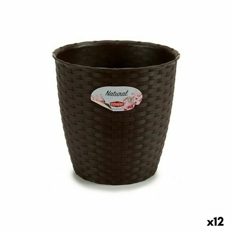 Blumentopf Stefanplast Kunststoff Schokolade 19 x 17,5 x 19 cm (12 Stück)