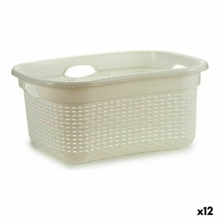 Panier Blanc Plastique 25 L 42,5 x 25,5 x 63,5 cm (12 Unités)