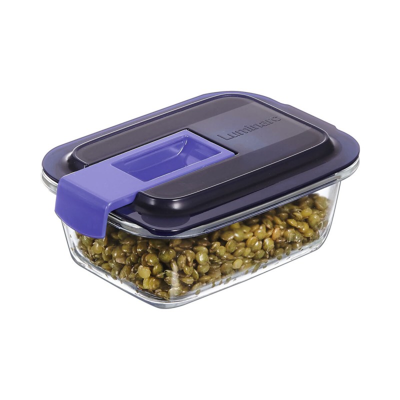 Boîte à lunch hermétique Luminarc Easy Box Bleu verre (380 ml) (6 Unités)