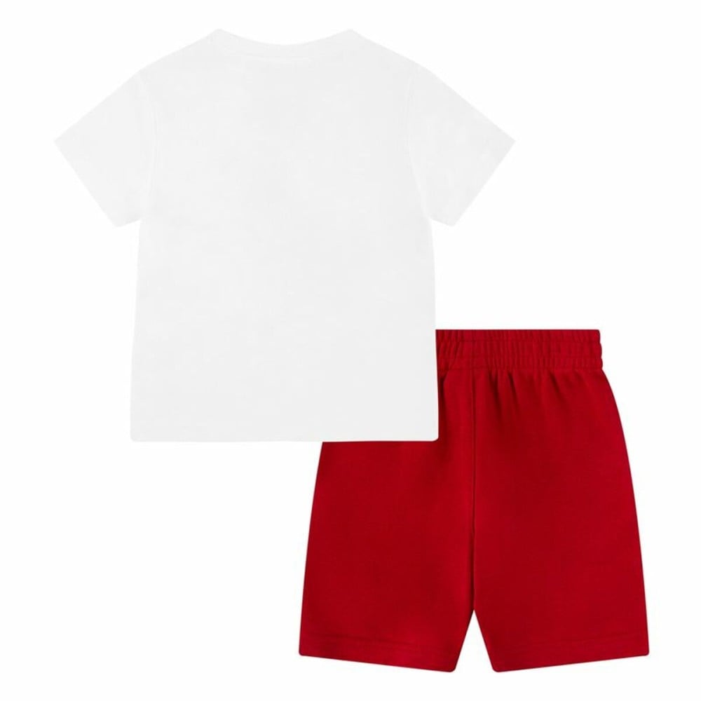 Ensemble de Sport pour Enfants Nike Blanc Rouge 2 Pièces