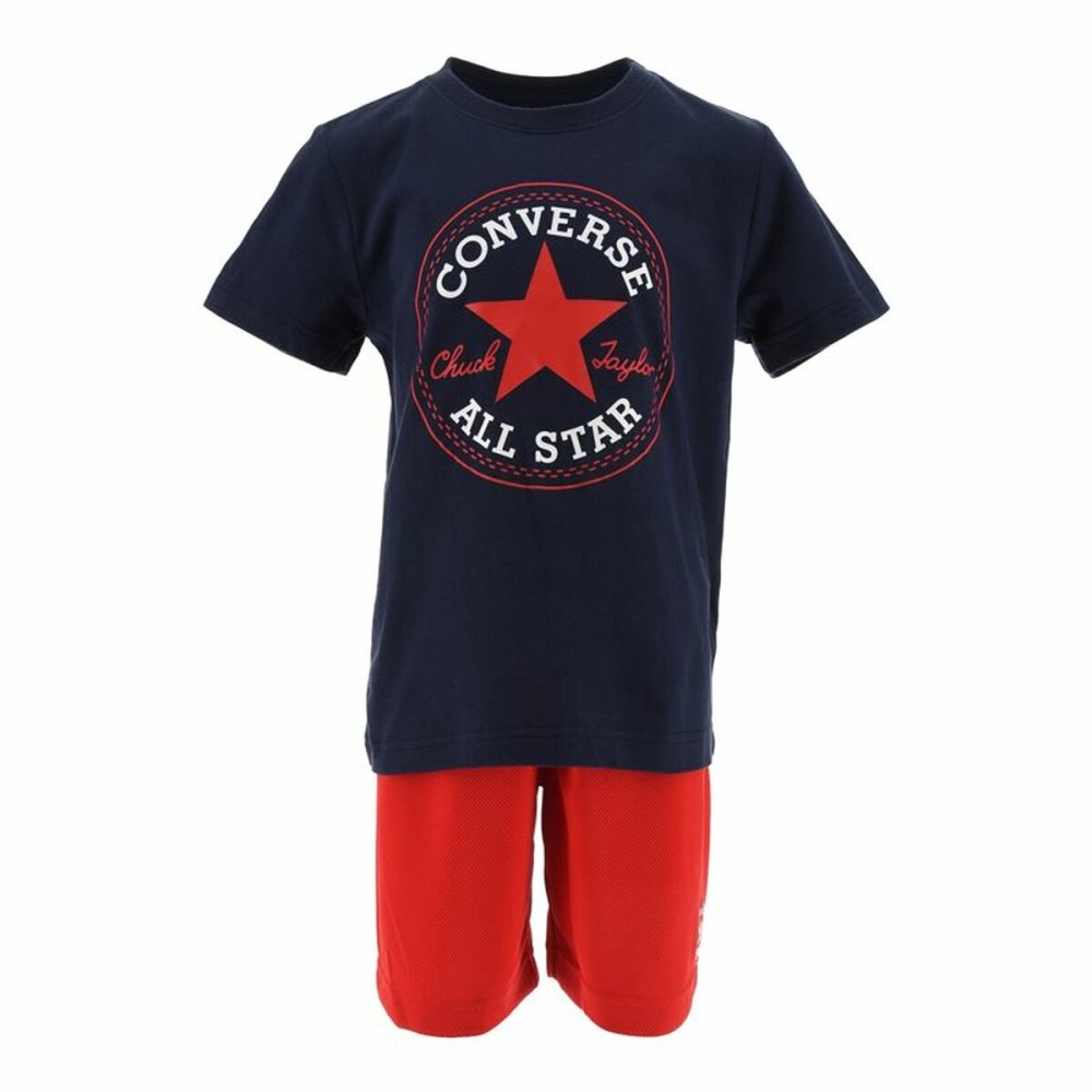 Ensemble de Sport pour Enfants Converse Bleu Rouge Multicouleur 2 Pièces