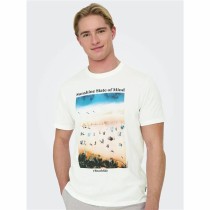 Herren Kurzarm-T-Shirt Only & Sons Onskolton Reg Beach Weiß