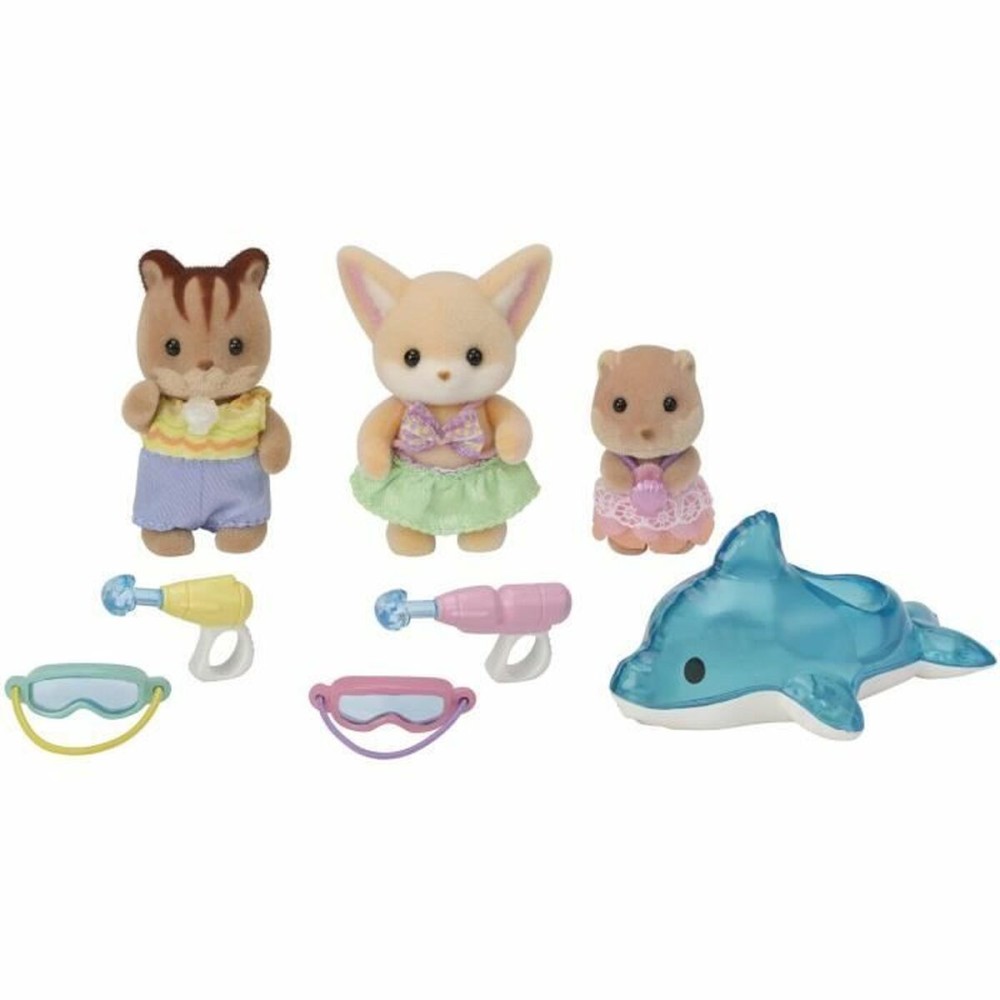 Dolls House Accessories Sylvanian Families 5749 Nursery Friends Pool Fun trio