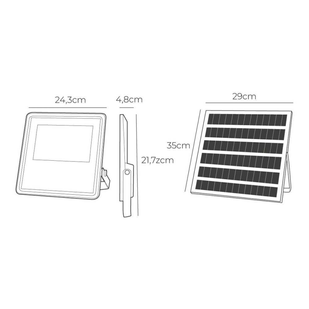 Projecteur EDM 31858 Slim 200 W 1800 Lm Solaire (6500 K)