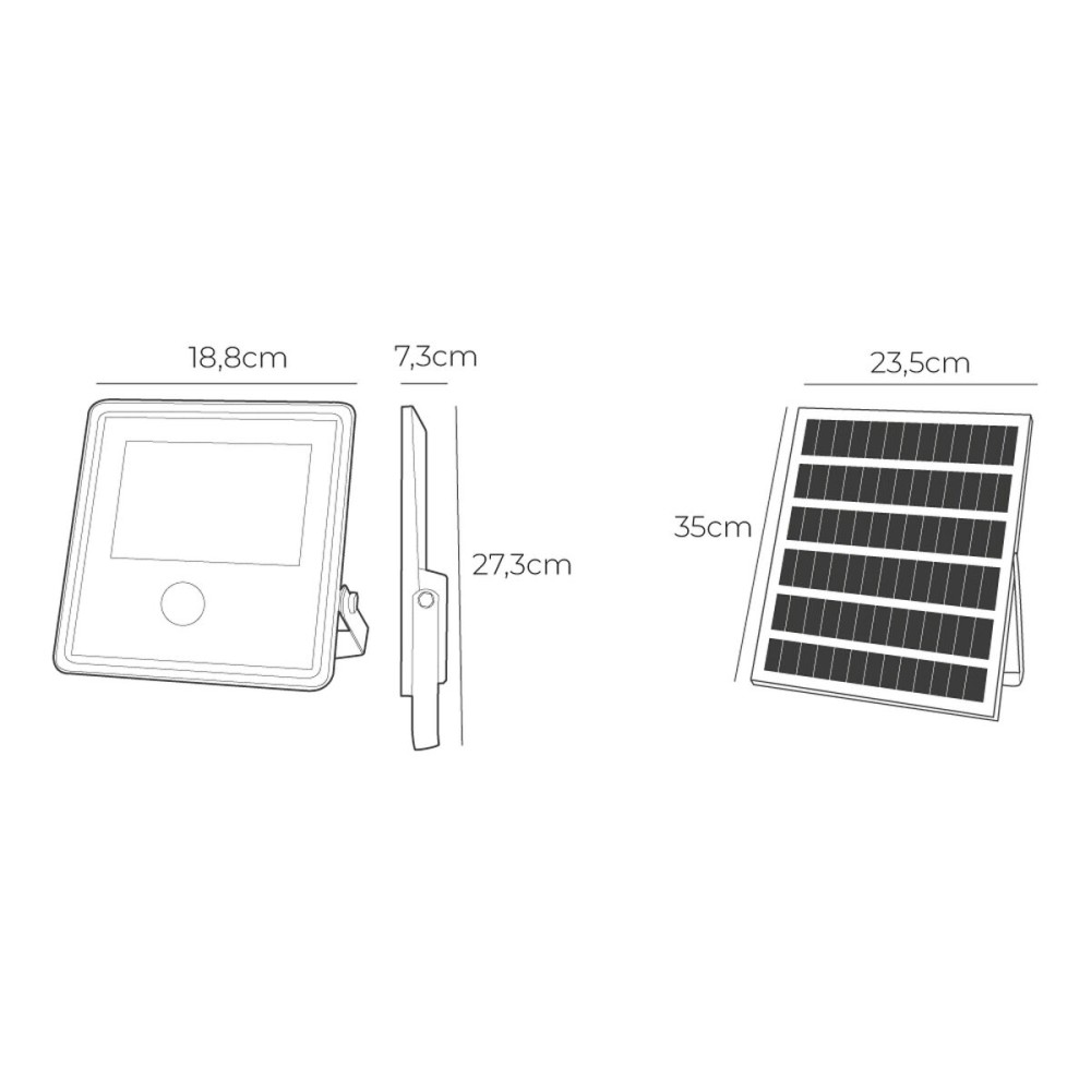 Floodlight/Projector Light EDM 31862 100 W 1200 Lm Solar Movement Sensor (6500 K)