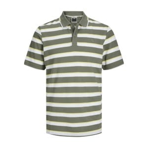 Herren Kurzarm-Poloshirt Jack & Jones JCOHASS AOP 12254958 grün