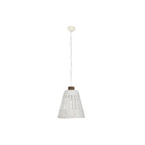 Deckenlampe Home ESPRIT Weiß Bambus Mango-Holz 50 W 48 x 48 x 57 cm