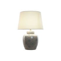 Lampe de bureau Home ESPRIT Blanc Beige Céramique 50 W 220 V 43,5 x 43,5 x 61 cm