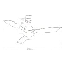 Deckenventilator mit Lampe EDM 33819 Báltico 20 W 2190 Lm