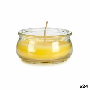 Candle Ibergarden HL-G60CIT Yellow Glass Wax 7,7 x 4 x 7,7 cm (24 Units)