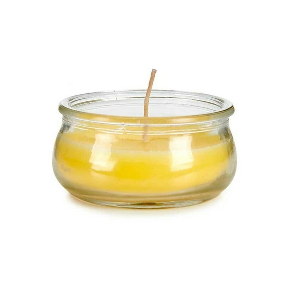 Candle Ibergarden HL-G60CIT Yellow Glass Wax 7,7 x 4 x 7,7 cm (24 Units)