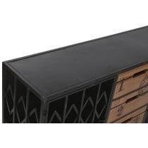 Caisson à Tiroirs Home ESPRIT Marron Noir Métal Sapin Loft 122,5 x 32,5 x 74 cm