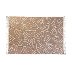 Carpet DKD Home Decor Pink Terracotta White Fringe Urban (160 x 230 x 1 cm)