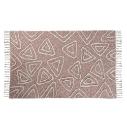 Teppich DKD Home Decor Rosa Terrakotta Weiß Randbereich Urban (120 x 180 x 1 cm)