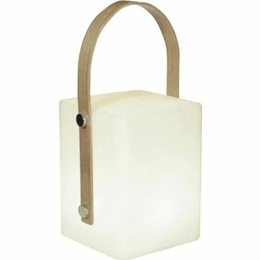 Lampe de bureau Lumisky Tiky 10 x 10 x 25 cm Blanc Marron Bambou Plastique