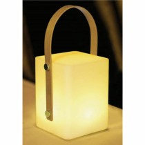 Lampe de bureau Lumisky Tiky 10 x 10 x 25 cm Blanc Marron Bambou Plastique